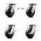 Service Caster 6 Inch Phenolic Swivel Caster Swivel Locks 2 Brakes, 2PK SCC-35S620-PHB-BSL-2-SLB-2 - alternate 1